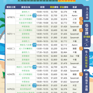 【百元體驗課體驗 x 再享期課𝟴𝟴折】